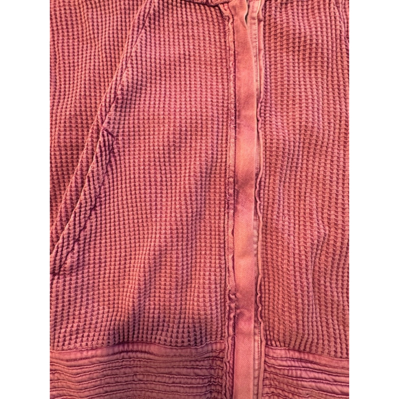 Free People Mason One Hoodie, Purple Waffle Knit, Size Medium - Picture 7 of 9